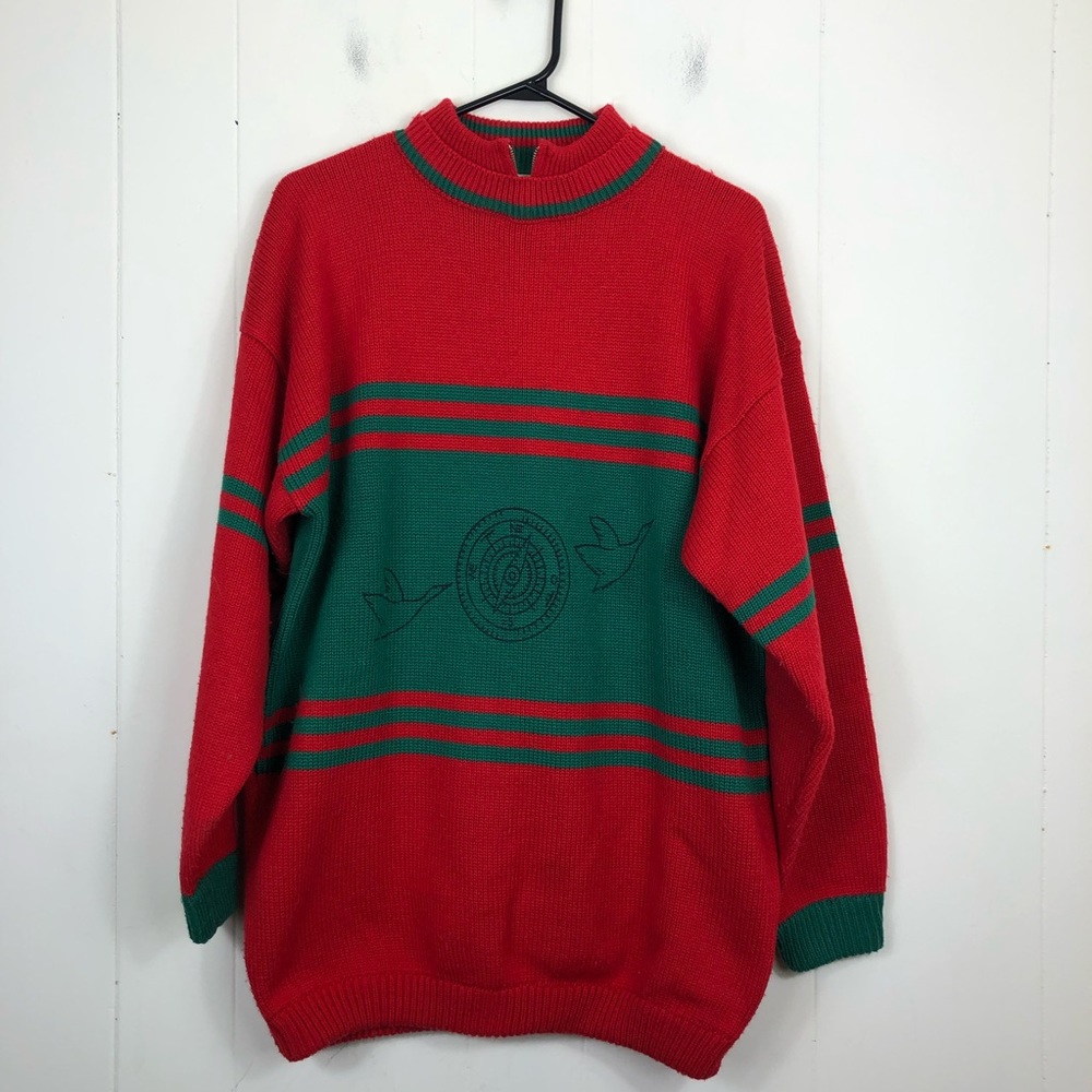 Vintage‎ Espirit Wool Blend 1/4 Zip Sweater Sz M